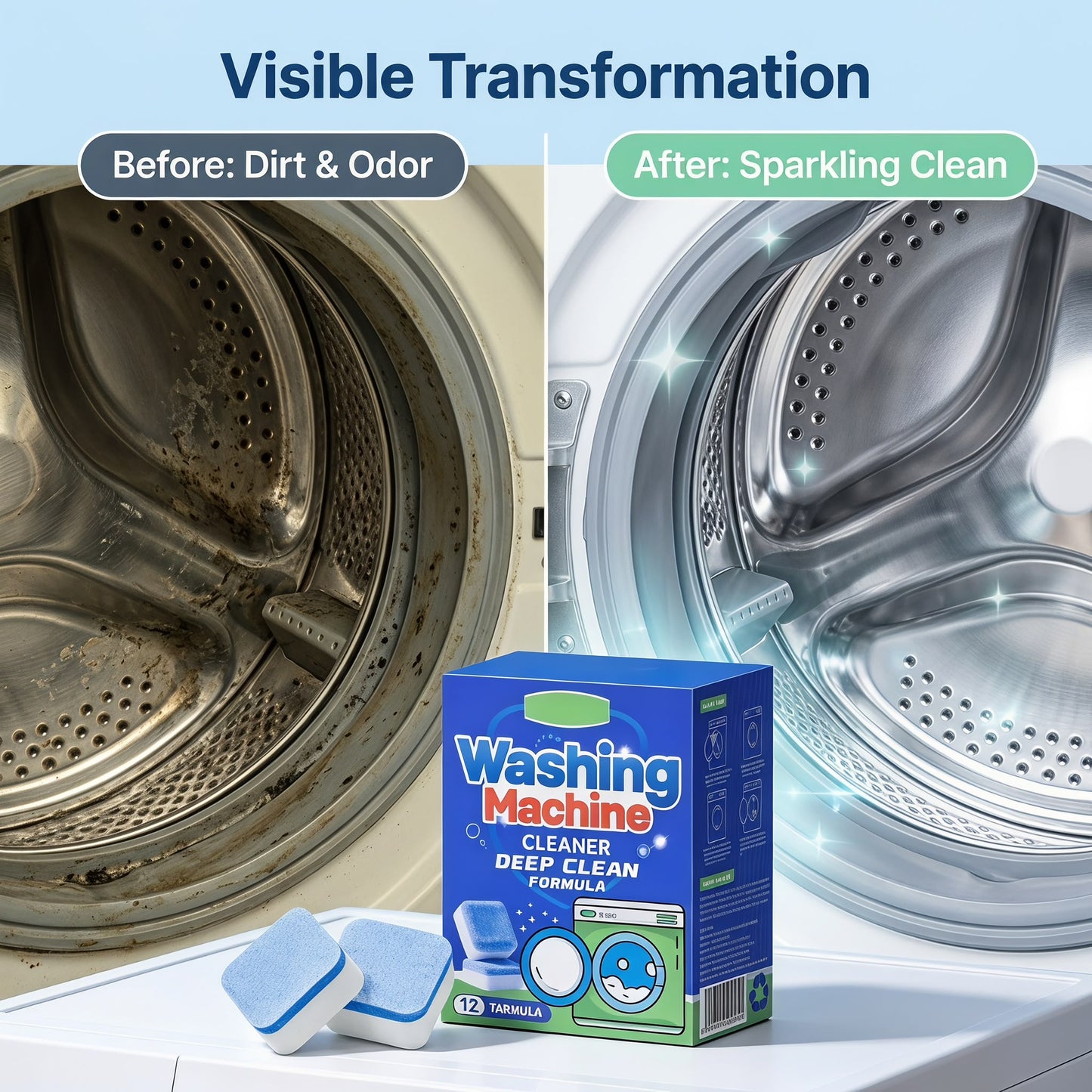 🧼 Tablete za čiščenje pralnega stroja – odstrani vodni kamen in vonj! ✨[🎁Več ko kupite, več popustov dobite]