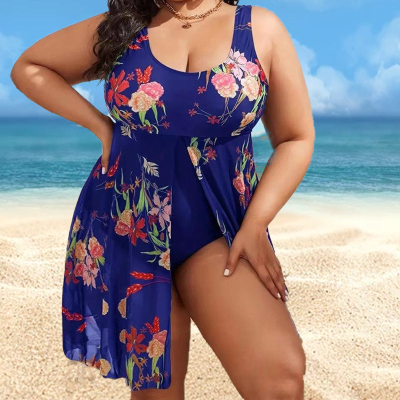 👙 Cvetlične enodelne kopalke z oblikovanjem figure 🌸