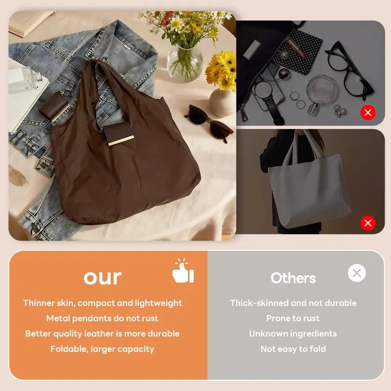 🛍️ Zložljiva nakupovalna vrečka s ključkom – vedno pri roki!