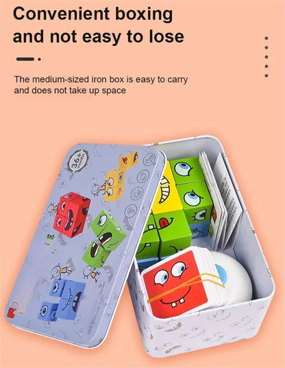 【👨👩👧👦 Razvijajte logično mišljenje in koordinacijo rok in oči】5D sestavljanko, ki spreminja obraze, družinska igra