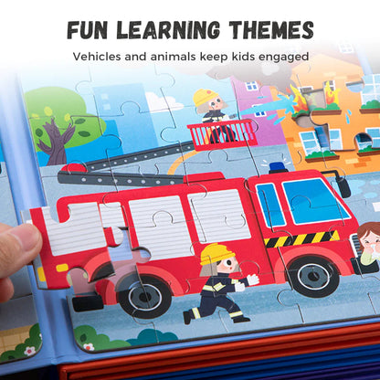 【🧩 Spodbuja kognitivni razvoj in je zabavno!】Magnetne sestavljanke za otroke