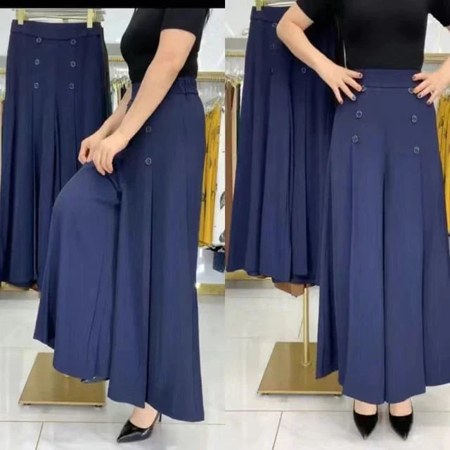 👖 Udobne široke hlače z naborki – Brez likanja, vedno elegantne!  🌿