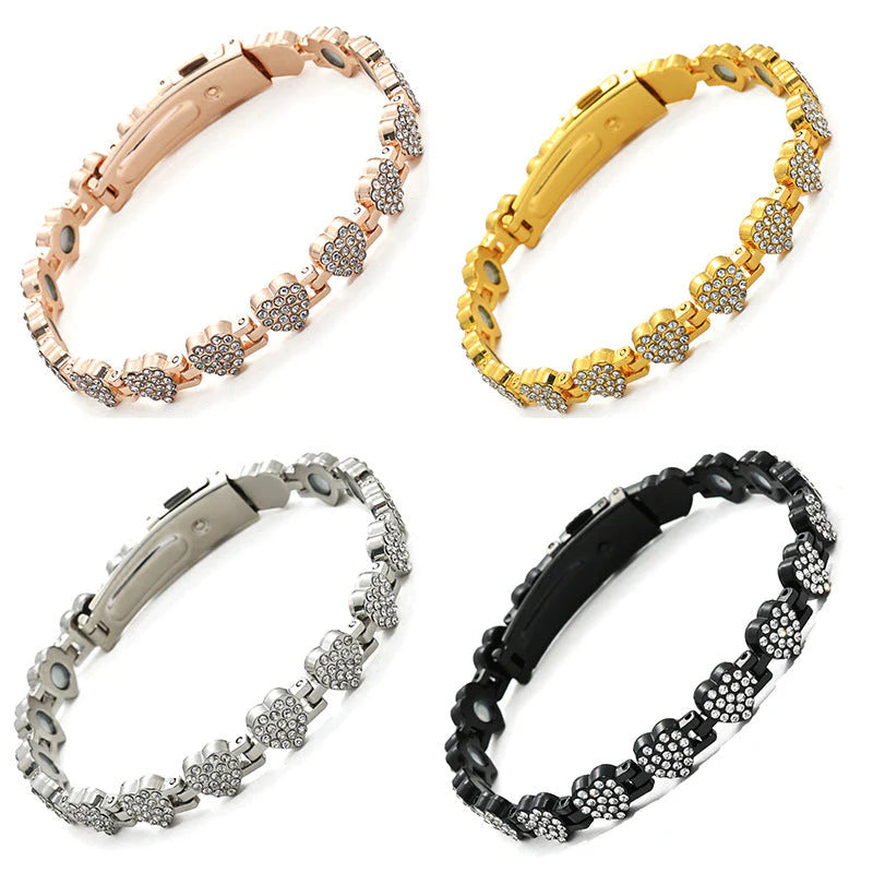 💎 Bleščeča magnetna bakrena zapestnica v obliki srčka – Eleganca & sijaj vsak dan! 🌟