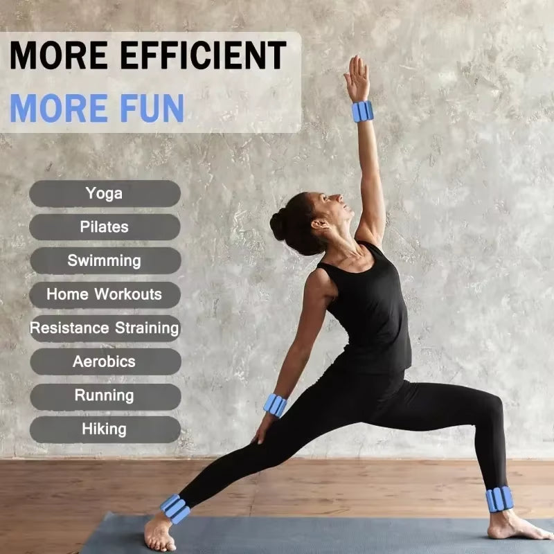 💪 Uteži za Gležnje/Zapestja – Nastavljive + Vodoodporne + Ena Velikost za Vse! 🏋️