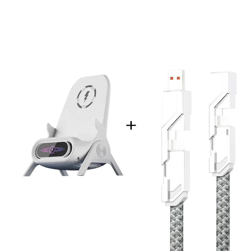 ⚡ Brezžični hitri polnilnik + hlajenje: Univerzalno stojalo za telefon - udobje in stil!