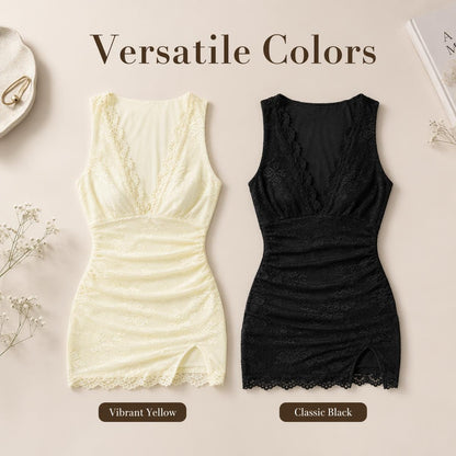 👗 Oprijeta mini obleka z čipko – ženstven in eleganten stil! ✨
