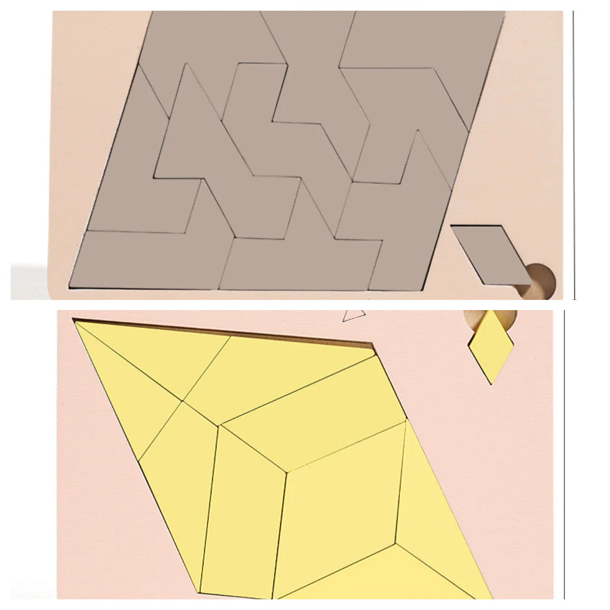 【🧩 Razvijajte miselne sposobnosti! Zabavni skupinski izzivi za vso družino!】Lesena tangram sestavljanka