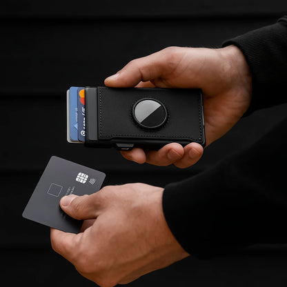💳Moška denarnica z RFID blokado in režo za AirTag – ročno izdelana usnjena denarnica z držalom za kartice s hitrim dostopom in veliko prostornino