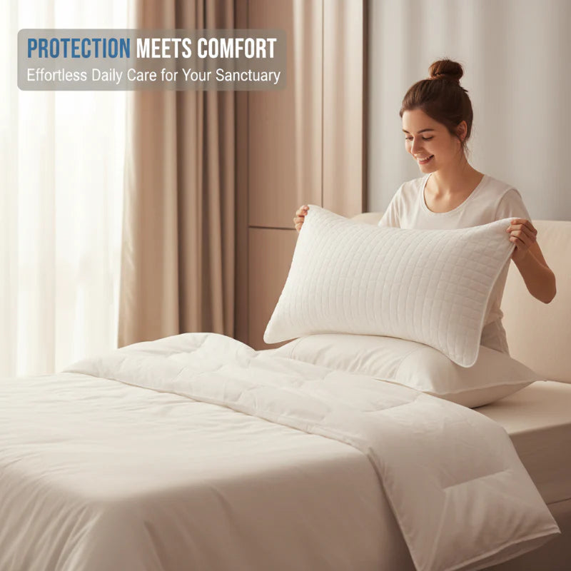 🌟 Prešita prevleka za vzglavnik – trojna zaščita, antibakterijska in enostavna za nego! 😴