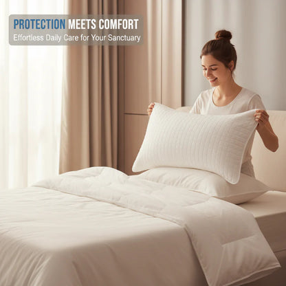 🌟 Prešita prevleka za vzglavnik – trojna zaščita, antibakterijska in enostavna za nego! 😴