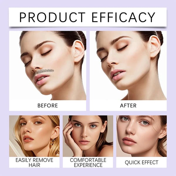 Nežna in neboleča krema za odstranjevanje dlak na obrazu