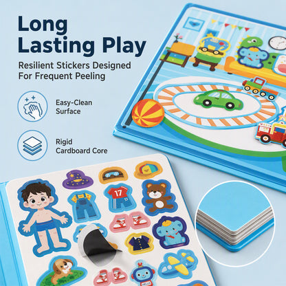 📚 Otroška magnetna tiha knjiga – učenje skozi igro!