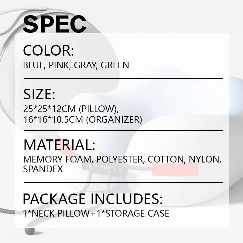 【🎁Brezplačna škatla za shranjevanje】Vzglavnik za vrat iz spominske pene v obliki črke U