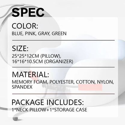 【🎁Brezplačna škatla za shranjevanje】Vzglavnik za vrat iz spominske pene v obliki črke U