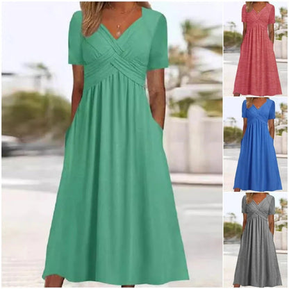 👗 Dolge obleke z V-izrezom – stil in udobje! ✨