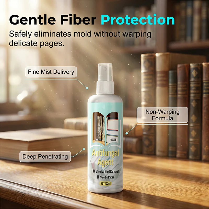 🧴 Penészgátló tisztító spray könyvekhez és dokumentumokhoz – friss illat, kíméletes formula! 📚