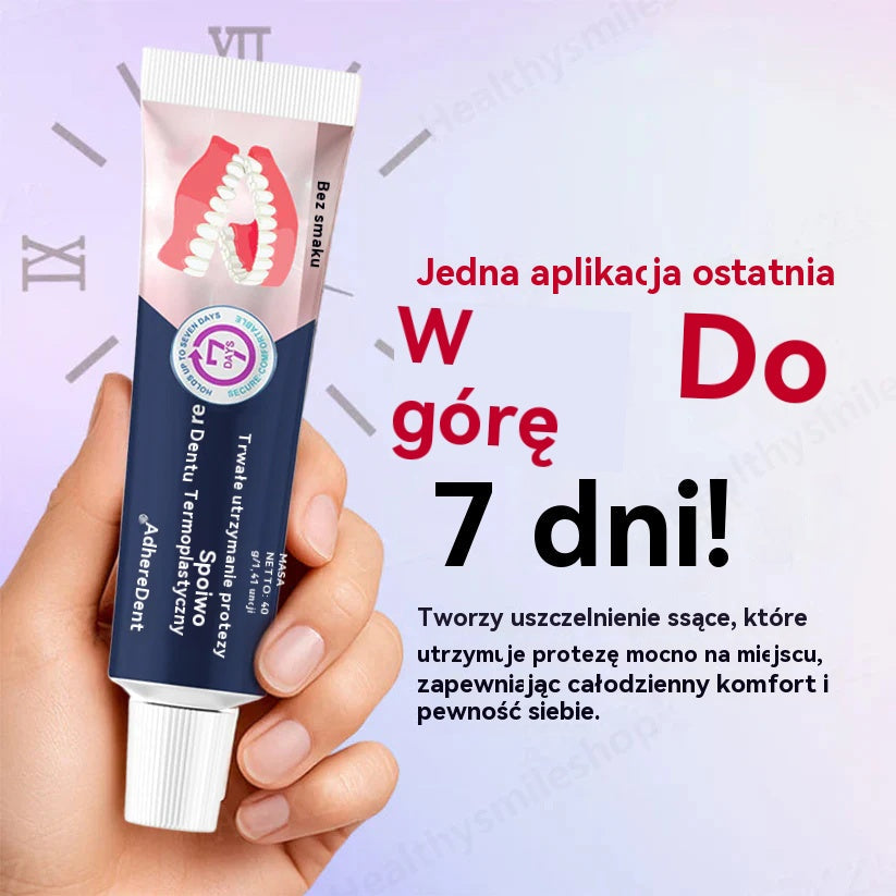 【🎁Več ko kupite, več popustov dobite】Lepilo za proteze AdhereDent® – stabilnost in naravno udobje nošenja