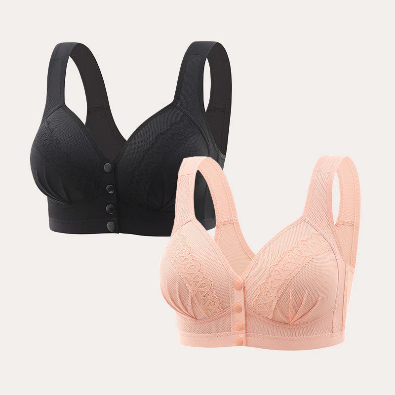 🤩Drugi izdelek -40%🤩Bombažni modrček z zapenjanjem spredaj, zračen in prijazen do kože 【1+1 brezplačno】
