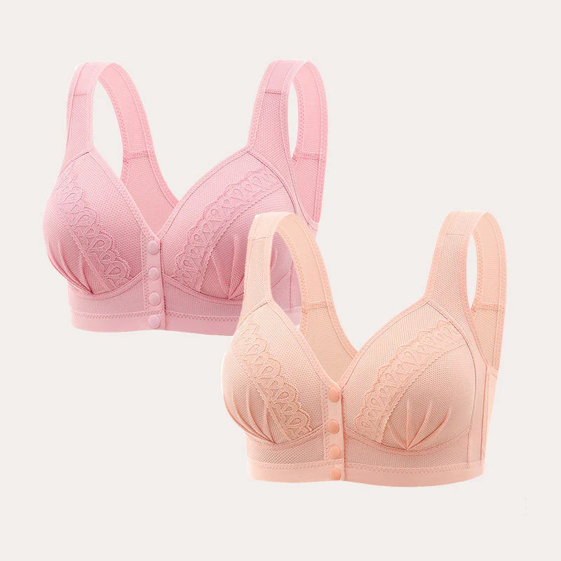 🤩Drugi izdelek -40%🤩Bombažni modrček z zapenjanjem spredaj, zračen in prijazen do kože 【1+1 brezplačno】