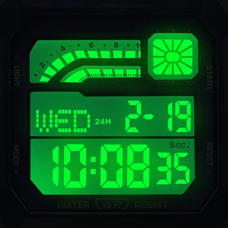 ⌚ Digitalna kvadratna unisex ura z osvetlitvijo – Jasno ponoči & odporna vsak dan! ✨