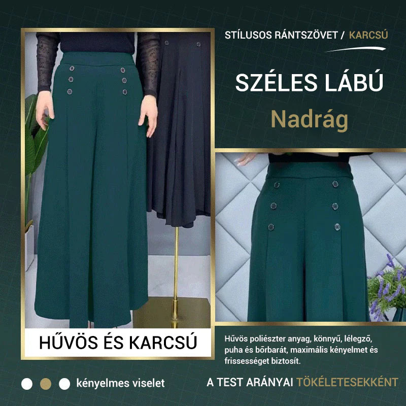 👖 Udobne široke hlače z naborki – Brez likanja, vedno elegantne!  🌿