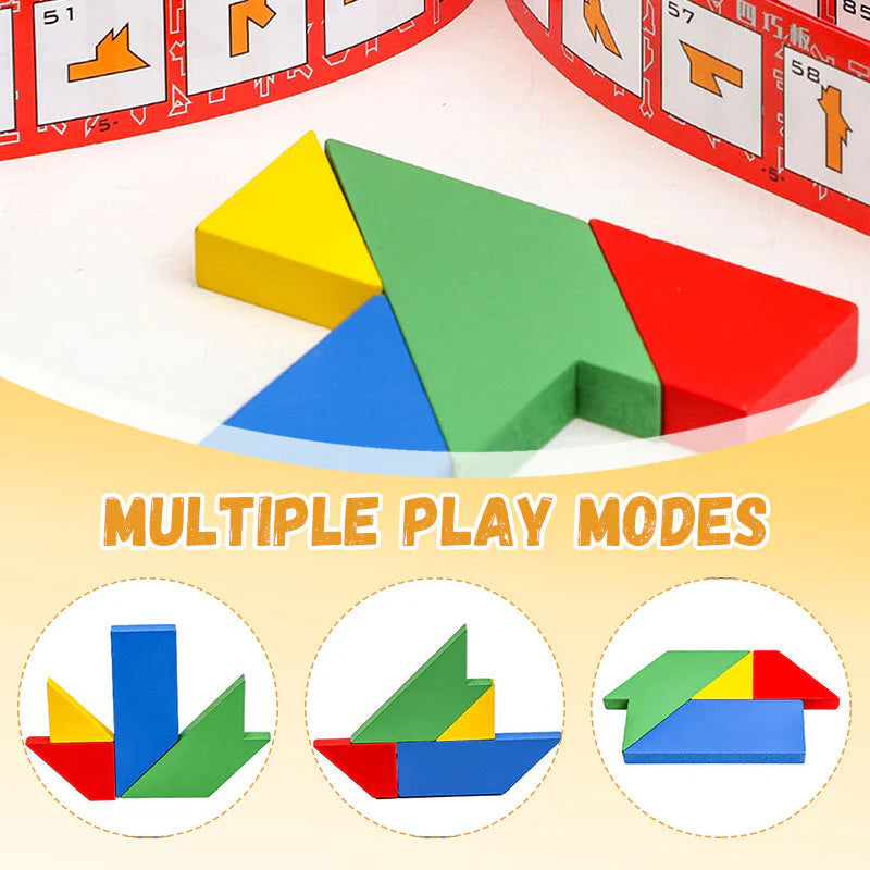 【🎨Izobražujte se skozi zabavo in spodbujajte logično razmišljanje】Lesena sestavljanka v obliki črke T za izobraževalno uporabo