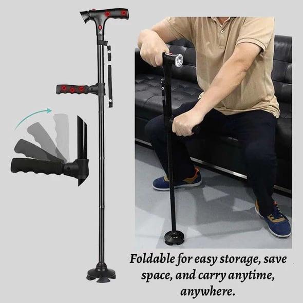 🚶 Zložljiva palica z lučko – stabilnost na vsakem koraku! ✨
