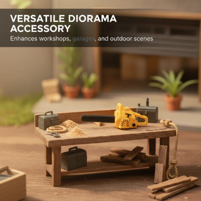 🪚 Miniaturni Model Motorne Žage 1:12 – Avtentičnost Za Diorame In Zbirke! 🎀