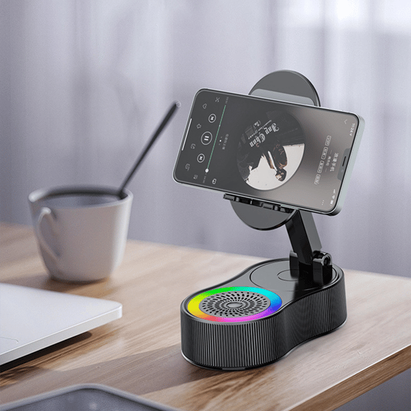 ⚡2025 Nadgrajeno stojalo za mobilni telefon z indukcijskim zvočnikom/prenosno baterijo/atmosfersko lučko