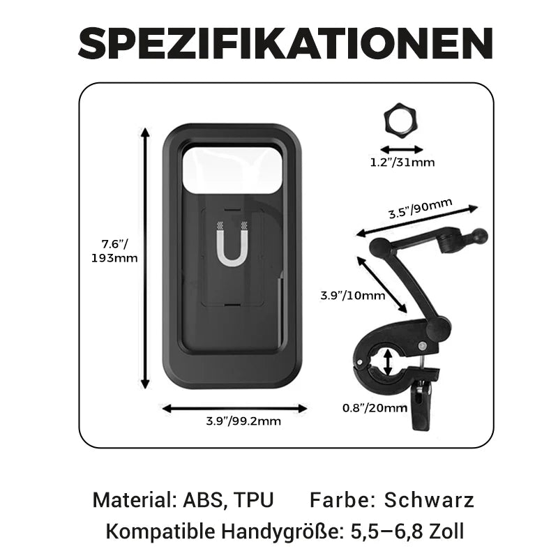 【🚲 Je odlična izbira za navigacijo, fotografiranje ali snemanje videoposnetkov med potovanjem!】Univerzalno vodoodporno držalo za mobilni telefon za kolesa in motorna kolesa