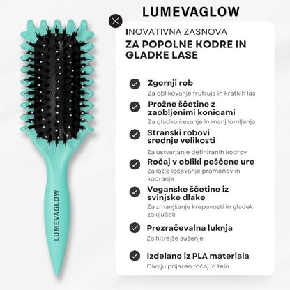 🌀 Krtača za razčesavanje in definiranje kodrov – urejeni kodri brez vozlov! ✨