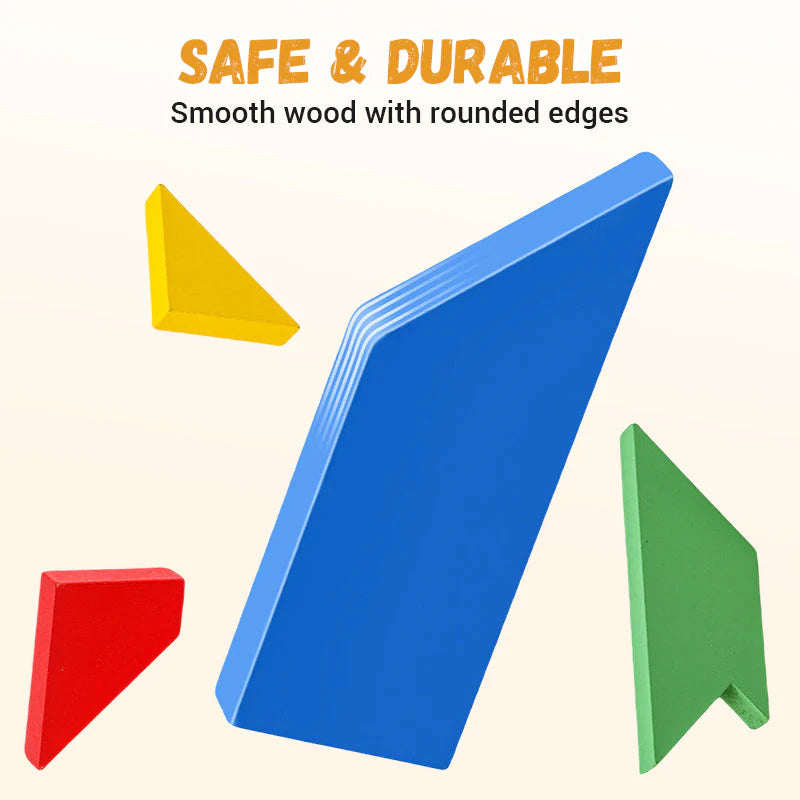 【🎨Izobražujte se skozi zabavo in spodbujajte logično razmišljanje】Lesena sestavljanka v obliki črke T za izobraževalno uporabo