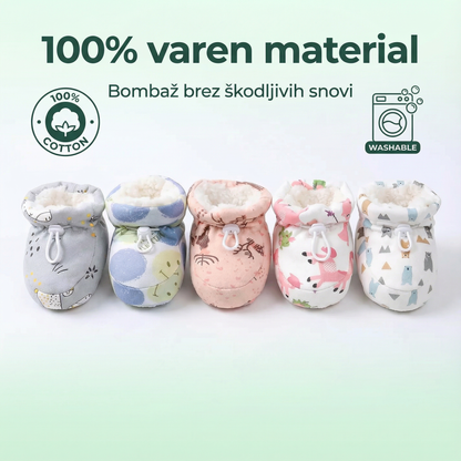 【👶 360° mehka obloga za stopala, vpija znoj in vas greje】Topli krzneni otroški škornji