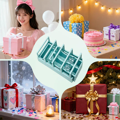 🔥Večfunkcijski podajalnik lepilnega traku - 18-segmentni sistem za hitro rezanje in organizator, ki prihrani prostor