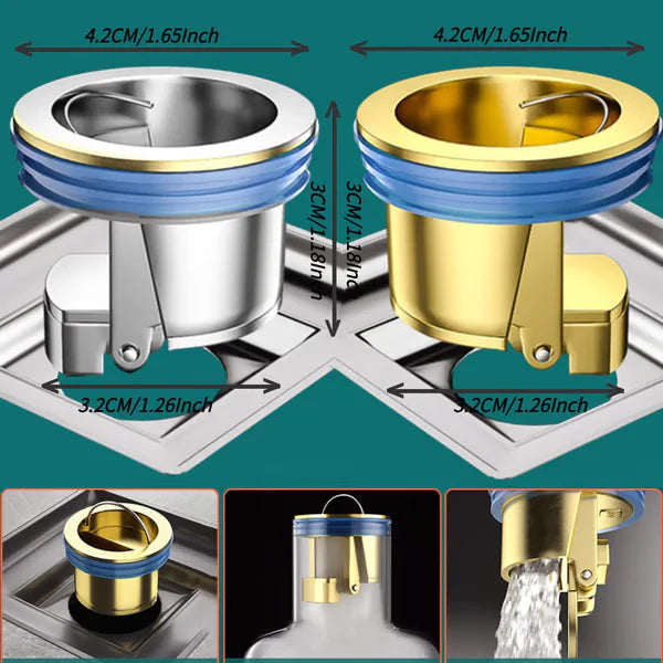 🛡️ Medeninasti talni odtok – Protiv vonjav + Antibakteriálny + Trvalý! ✨