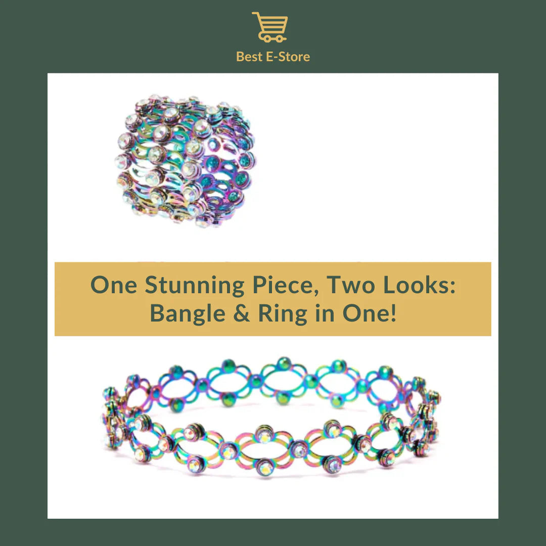 💍 2v1 Zapestnica + Prstan – Blešči CZ Diamanti + Nastavljiv Kroj! ✨