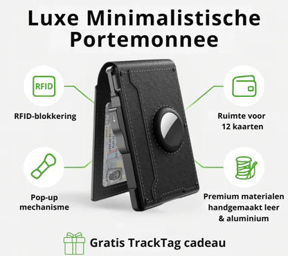 💳Moška denarnica z RFID blokado in režo za AirTag – ročno izdelana usnjena denarnica z držalom za kartice s hitrim dostopom in veliko prostornino