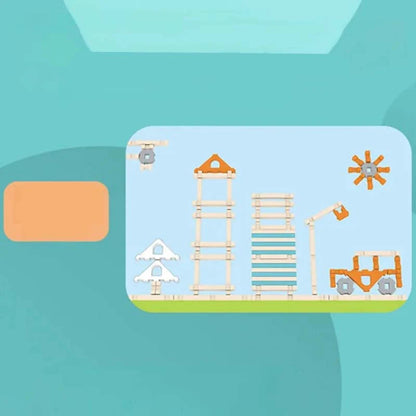 【🧱 👶🏻Pri vzgoji otrok potrebujete le tole: spodbujajte ustvarjalnost in krepite prostorsko zavest!】Izobraževalni leseni gradniki