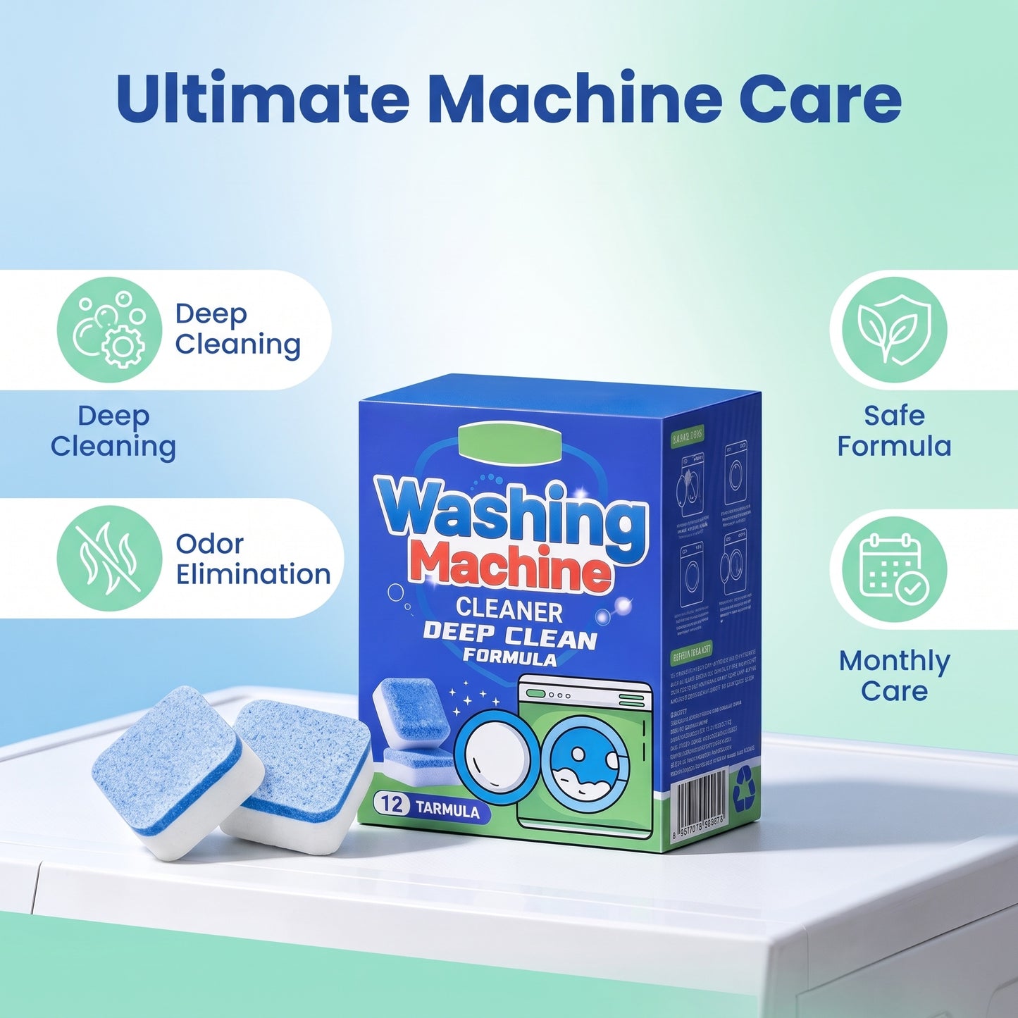 🧼 Tablete za čiščenje pralnega stroja – odstrani vodni kamen in vonj! ✨[🎁Več ko kupite, več popustov dobite]