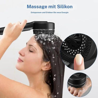 💦✨ 4 üzemmódú zuhanyfej masszázzsal és öntisztító funkcióval - erős nyomás