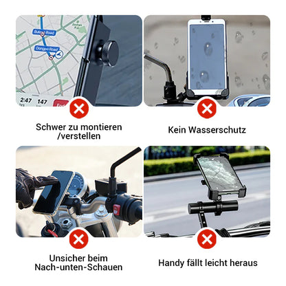 【🚲 Je odlična izbira za navigacijo, fotografiranje ali snemanje videoposnetkov med potovanjem!】Univerzalno vodoodporno držalo za mobilni telefon za kolesa in motorna kolesa