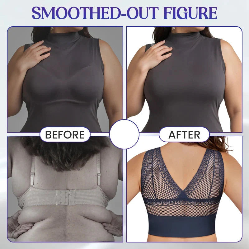 【1+1 brezplačno】Čipkasta brezšivna zračna majica z V-izrezom