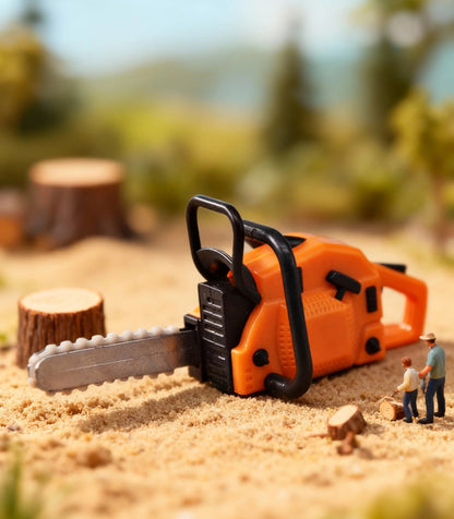 🪚 Miniaturni Model Motorne Žage 1:12 – Avtentičnost Za Diorame In Zbirke! 🎀