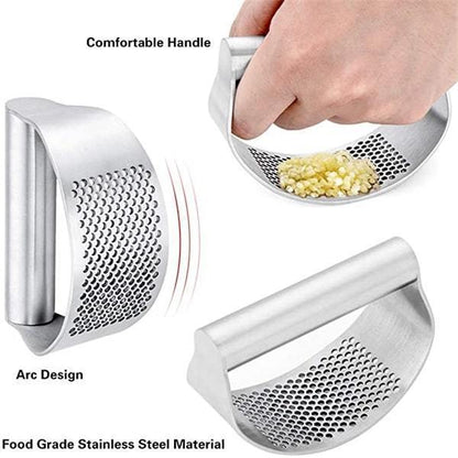 【🧄 Z lahkoto zdrobite česen ali ingver】Stiskalnik za česen iz nerjavečega jekla