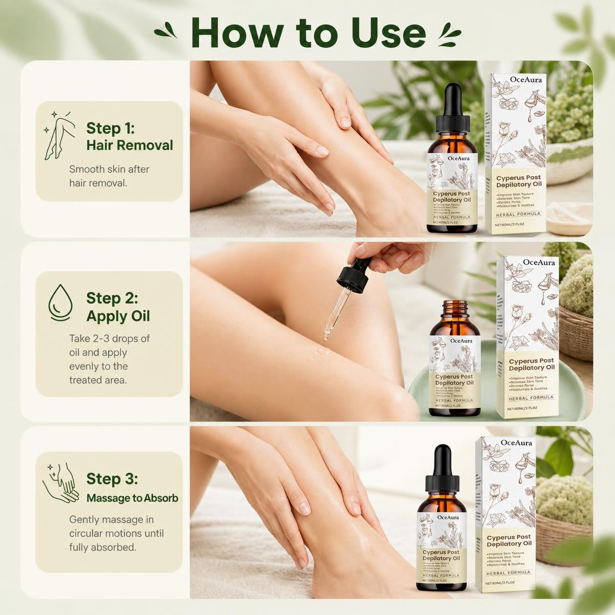 🌿 Cyperus olje za nego po depilaciji! ✨