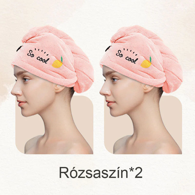 Hitro sušeča brisača za lase s turbanom