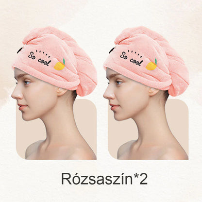 Hitro sušeča brisača za lase s turbanom