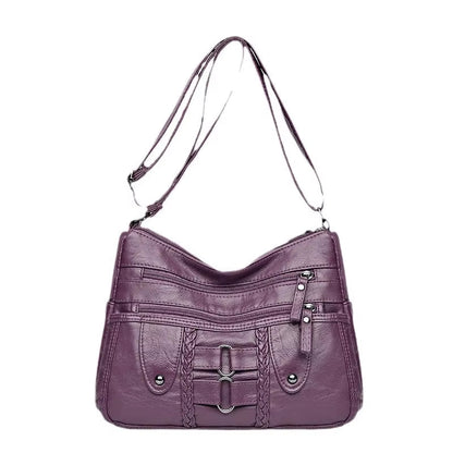 Dámska taška z mäkkého koženého materiálu 2026, nová, jednoduchá a štýlová, univerzálna taška s veľkým objemom, na rameno a cez rameno