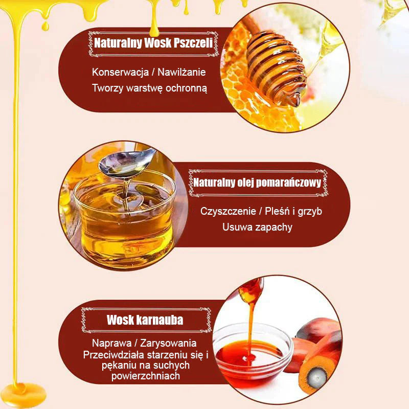 【🔥Kupite 1 dobite 1 gratis🔥】Naravni balzam za les s čebeljim voskom in pomarančnim oljem