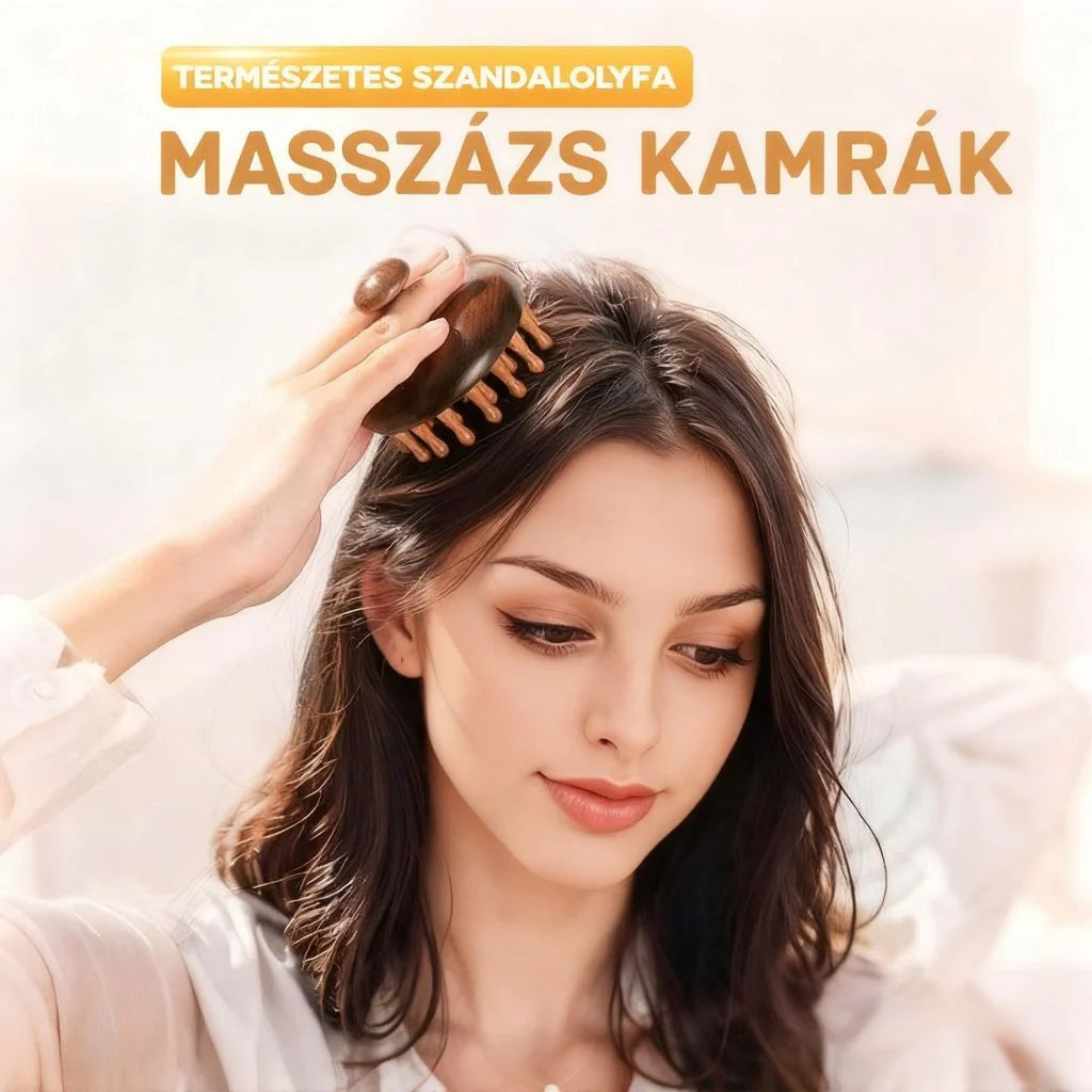 【🎁Več ko kupite, več popustov dobite】Masažni glavnik iz naravnega sandalovine